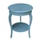 International Concepts Round Cambria  End Table, 18 W, 18 L, 24 in H, Wood, Antique Rubbed Ocean Blue OT32-18R-18 - alternate 1